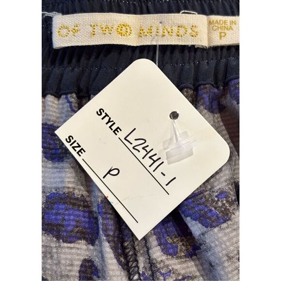 Of Two Minds 100% Silk Pant in Purple & Tan Leopard Print NWT Size Petite - Picture 3 of 4